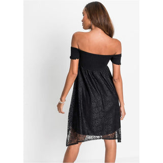 Bodyflirt Black Asymmetric Lace Dress