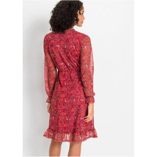 Bodyflirt Red Paisley Mesh Dress