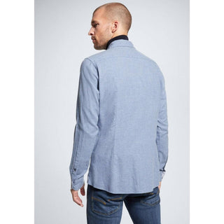 Strellson Carver Mens Cotton Blue Shirt-Shirts & Tops-Strellson-2XL-Blue-Miss Bella